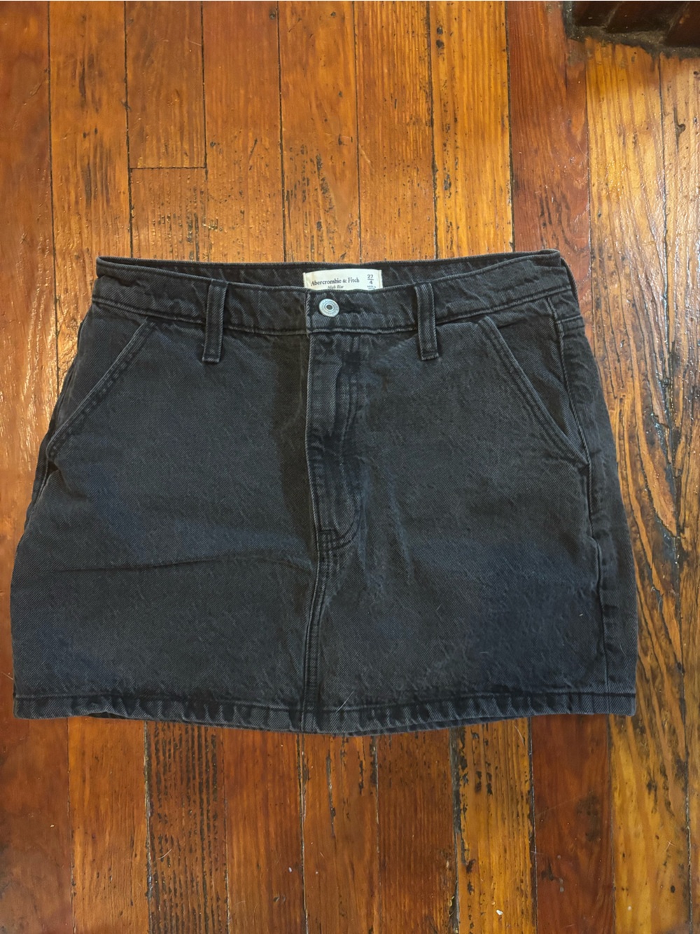 Abercrombie & Fitch Black Mini Denim Skirt